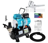 Master Airbrush Model G222 Dual-Action Airbrush Pro Set with ABD TC-20T Tank Compressor