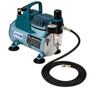 Master Airbrush Modello TC-40 - Cool Runner professionale ad alte prestazioni compressore per aerografo a pistone singolo con 2 staffe, regolatore, filtro filtro e tubo dell'aria