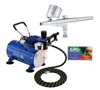 MASTER Airbrush Multi-Purpose Gravity Feed Dual-Action Airbrush Kit with 6 Foot Hose And a Powerful 1/5hp Single Piston Quiet Air Compressor by Airbrush