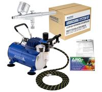 MASTER Airbrush Multi-Purpose Gravity Feed Dual-Action Airbrush Kit with 6 Foot Hose And a Powerful 1/5hp Single Piston Quiet Air Compressor by Airbrush