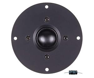 MASTER AUDIO 1 RSQ802 dome tweeter a cupola nero 100 watt rms 200 watt max da 10 cm 100 mm 4" impedenza 8 ohm bobina da 25 mm ultra slim per casa party, 1 pezzo + condensatore omaggio