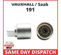 Master Bloccaggio Ruota Sicurezza Bullone Dado Rimozione Chiave Presa 191M Opel