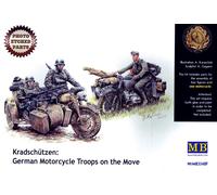 Master Box MB3548F - 1/35 Kradschutzen: Ger. Motocicletta Troops - Nuovo
