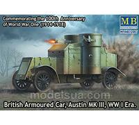Master Box MB72007-1/72 Britannico Autoblindo, Austin, MK III, Guerra Mondiale Epoca