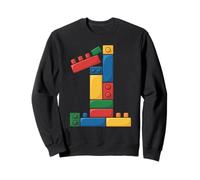Master Builder 1 ° Compleanno Uno 1 Anni Mattone da Costruzione Felpa