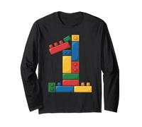 Master Builder 1 ° Compleanno Uno 1 Anni Mattone da Costruzione Maglia a Manica