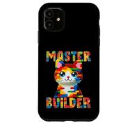 Master Builder Block Building Toy Kids Girls Cat Lover Custodia per iPhone 11