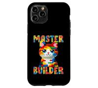 Master Builder Block Building Toy Kids Girls Cat Lover Custodia per iPhone 11 Pro