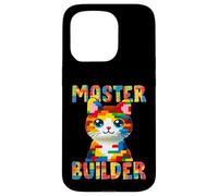 Master Builder Block Building Toy Kids Girls Cat Lover Custodia per iPhone 15 Pro