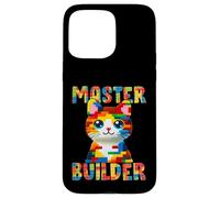 Master Builder Block Building Toy Kids Girls Cat Lover Custodia per iPhone 15 Pro Max