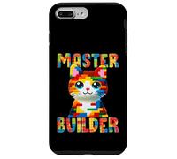 Master Builder Block Building Toy Kids Girls Cat Lover Custodia per iPhone 7 Plus/8 Plus