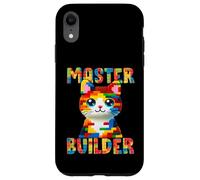 Master Builder Block Building Toy Kids Girls Cat Lover Custodia per iPhone XR