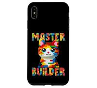 Master Builder Block Building Toy Kids Girls Cat Lover Custodia per iPhone XS Max
