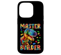 Master Builder Bricks Blocks Play Toys T-Rex Dinosaur Custodia per iPhone 14 Pro