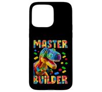 Master Builder Bricks Blocks Play Toys T-Rex Dinosaur Custodia per iPhone 15 Pro Max