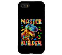 Master Builder Bricks Blocks Play Toys T-Rex Dinosaur Custodia per iPhone SE (2020) / 7/8