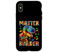 Master Builder Bricks Blocks Play Toys T-Rex Dinosaur Custodia per iPhone X/XS