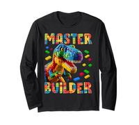 Master Builder Bricks Blocks Play Toys T-Rex Dinosaur Maglia a Manica