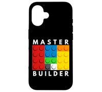Master Builder Building Blocks Brick Builders Toys present Custodia per iPhone 16