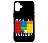 Master Builder Building Blocks Brick Builders Toys present Custodia per iPhone 16 Plus