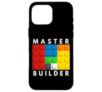 Master Builder Building Blocks Brick Builders Toys present Custodia per iPhone 16 Pro Max
