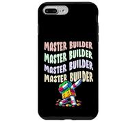 Master Builder Dabbing Blocks Bricks Funny Toy Builder Kids Custodia per iPhone 7 Plus/8 Plus