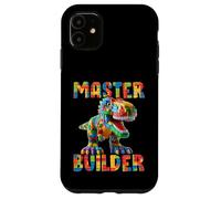 Master Builder Dino Bricks Blocks Play Toys T-Rex Dinosaur Custodia per iPhone 11