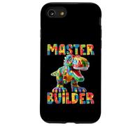 Master Builder Dino Bricks Blocks Play Toys T-Rex Dinosaur Custodia per iPhone SE (2020) / 7/8
