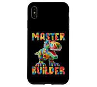 Master Builder Dino Bricks Blocks Play Toys T-Rex Dinosaur Custodia per iPhone XS Max