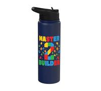 Master Builder Età 2 ° compleanno Squad Block Building Stainless Steel Insulated Water Bottle