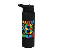 Master Builder Età 8° Compleanno Squad Block Building Stainless Steel Insulated Water Bottle