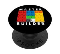 Master Builder Funny Construction Humor Design Tee PopSockets PopGrip Adesivo