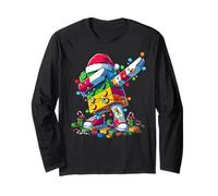 Master Builder Kids Building Blocks Dabbing Christmas Lights Maglia a Manica