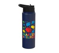 Master Builder Love Brick Block Builder Stainless Steel Insulated Water Bottle