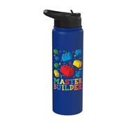 Master Builder Love Brick Block Builder Stainless Steel Insulated Water Bottle