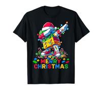 Master Builder Merry Christmas Lights Block Dabbing Costume Maglietta