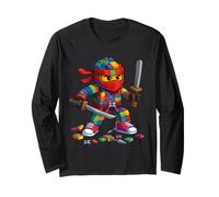 Master Builder Ninja Building Blocks Brick Builders Boys Kid Maglia a Manica