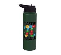 Master Builder Pi Simbolo Pi Mattoni Pi Blocchi Happy Pi Day Stainless Steel Insulated Water Bottle