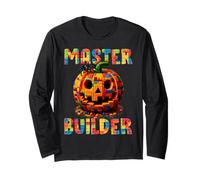 Master Builder Pumpkin Halloween Kids Building Blocks Bricks Maglia a Manica