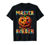 Master Builder Pumpkin Halloween Kids Building Blocks Bricks Maglietta