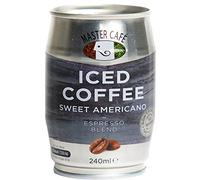 Master Café Caffè ghiacciato in lattina, 12 x 240 ml, miscela di chicchi di caffè Arabica e Robusta, pronto da bere, gustare freddo o ghiacciato, dolce Americano