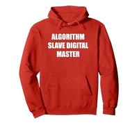 Master Digitale schiavo algoritmo Felpa con Cappuccio, Unisex per Adulti, Rosso, L
