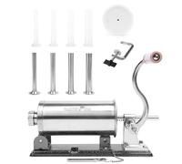 MASTER FENG Riempitrice orizzontale in acciaio inox con 8 imbuti e 1 pistone in silicone