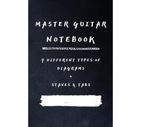 MASTER GUITAR NOTEBOOK: 4 different types of diagrams for chords and shapes, staves and tabs in 60 pages 6x9"