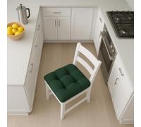 Master House biancheria - Cuscini Sedia d'arrdo cucina con laccetti, Set 6 Cuscini per Sedie Cucina, Coprisedie Cucina in Cotone con Laccetti, 100% Made in Italy (VERDE)