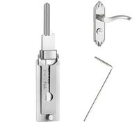 Master Key Decoder Lock Picking Tool, 2 in 1 in acciaio inox Master Key Decoder Lock Pick, strumento professionale per fabbro di casa, riparazione auto e manutenzione