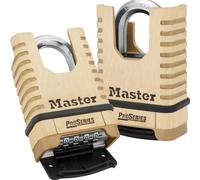 Master Lock 1177D - Lucchetto in ottone con combinazione e gancio ottagonale, 57 mm