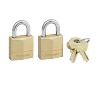 Master Lock Ottone Massiccio 20mm Lucchetto 3-Pin - Chiave Uguale X 2 MLK120T