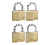 Master Lock - Lucchetto in ottone massiccio da 40 mm a 4 pin - Keyed Alike x 4