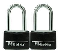 Master Lock 141TLF Lucchetto in alluminio coperto con chiave, confezione da 2